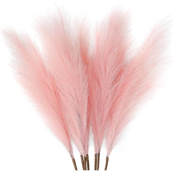 7-Pcs 38"/3.1FT Faux Pampas Grass Large Fluffy Artificial Fake Flower Boho Decor - Picture 1 of 6